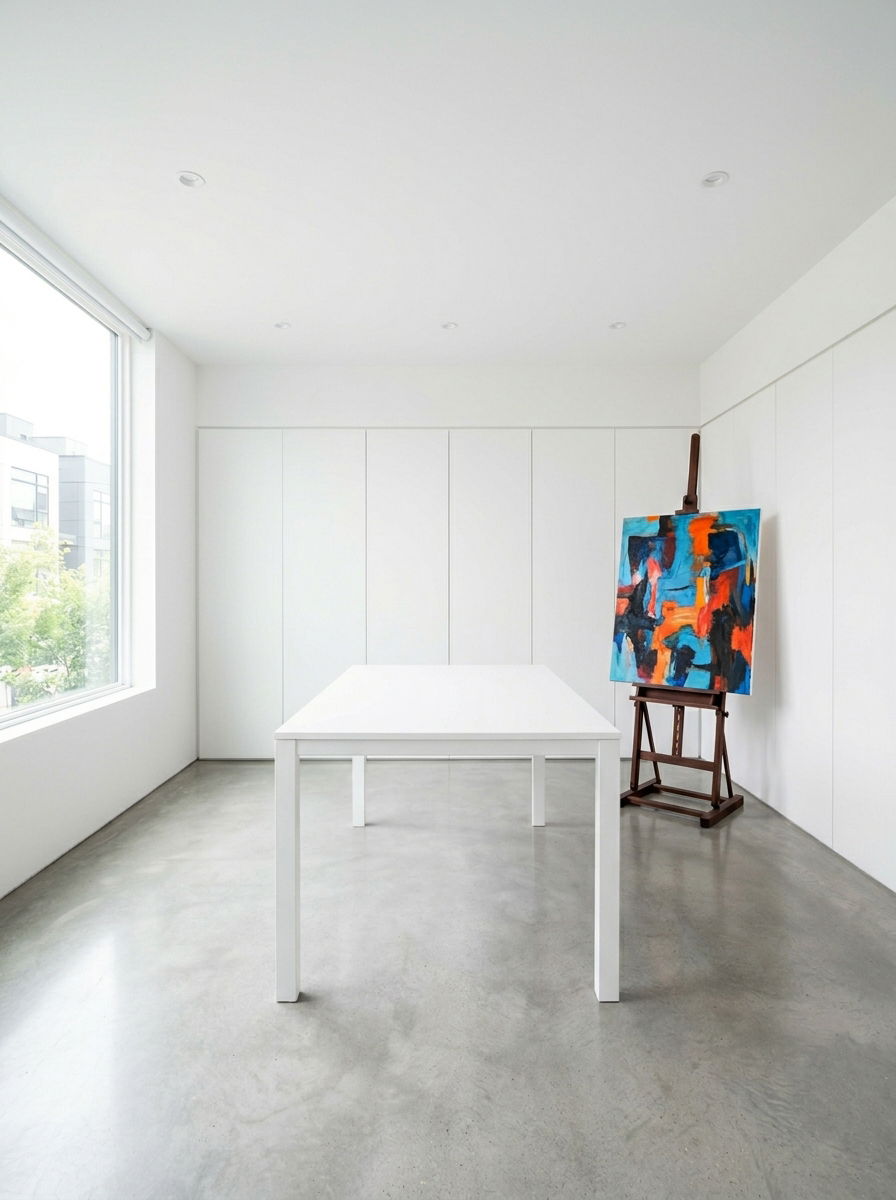 Minimalist Art Room - 30 painting studio ideas