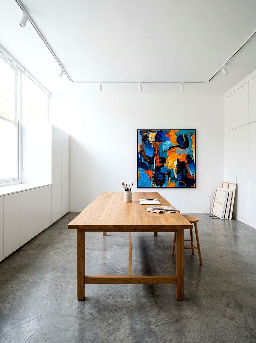 Minimalist Art Studio - 30 art studio room ideas