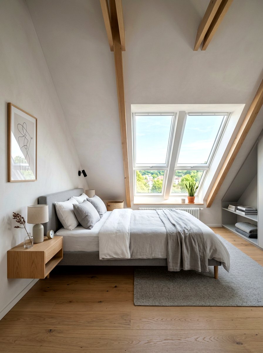 Minimalist Attic Bedroom - 30 attic bedroom ideas
