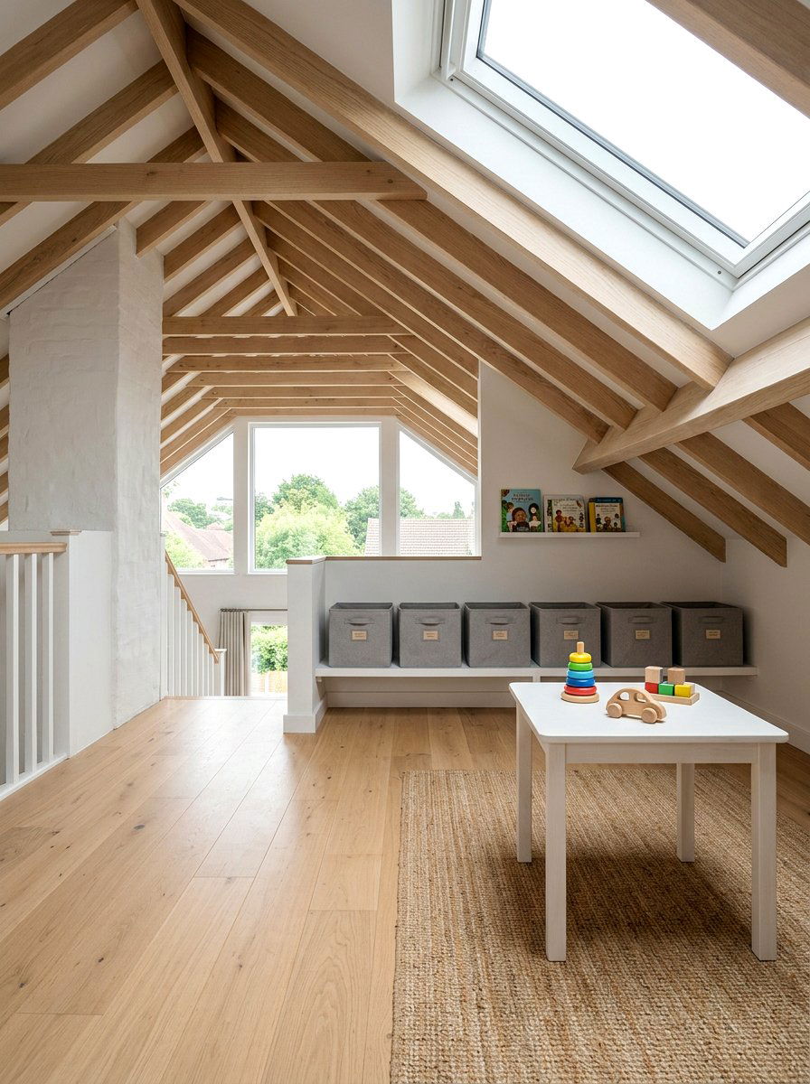 Minimalist Attic Playroom - 30 attic playroom ideas