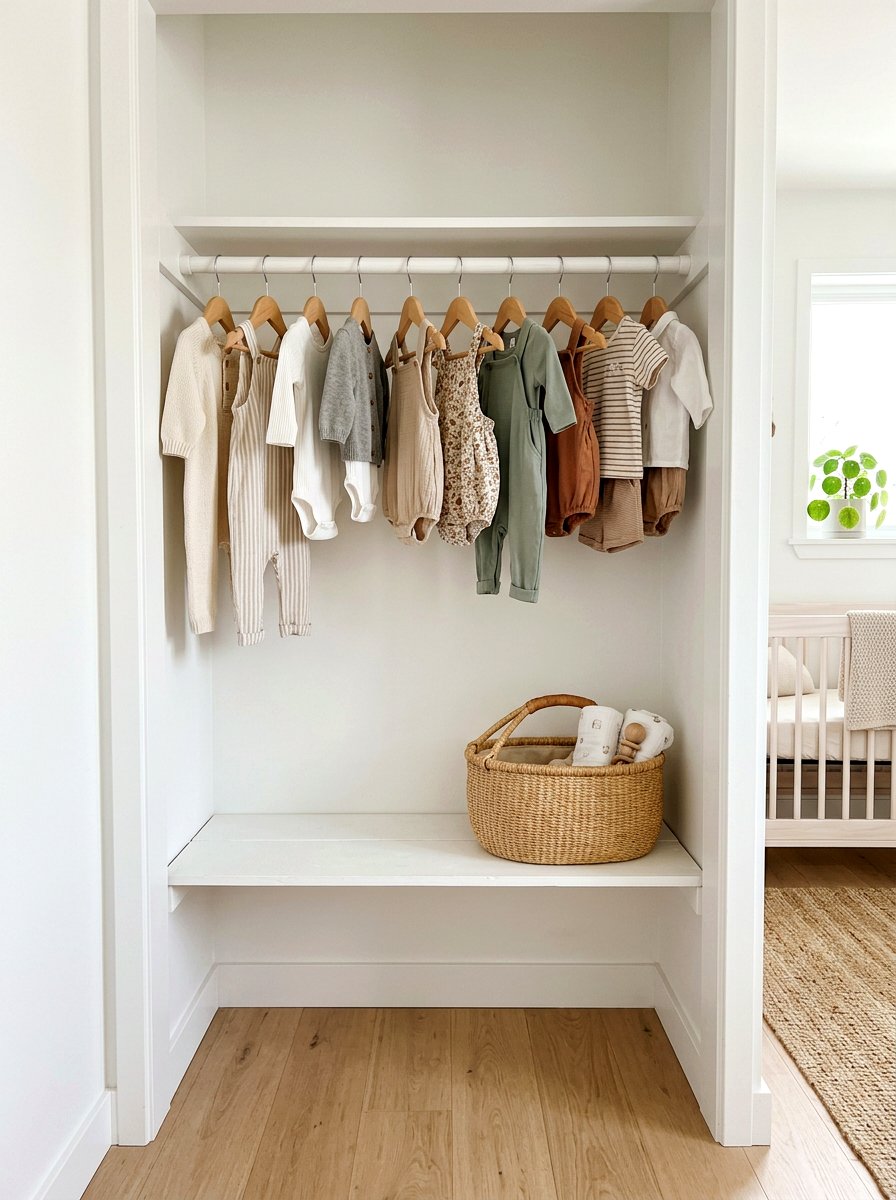 Minimalist Baby Closet - 30 nursery closet ideas
