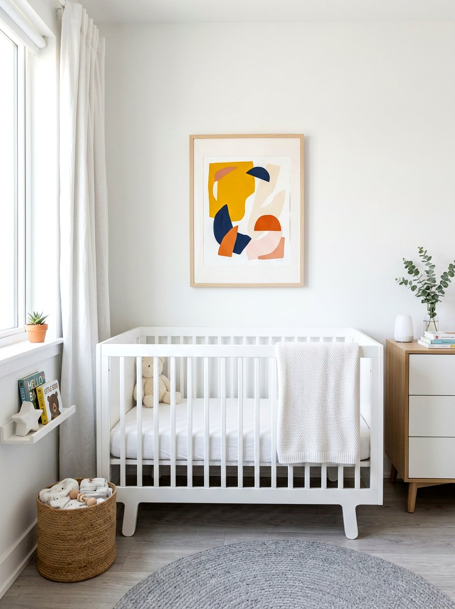 Minimalist Baby Nook - 30 crib corner styling ideas