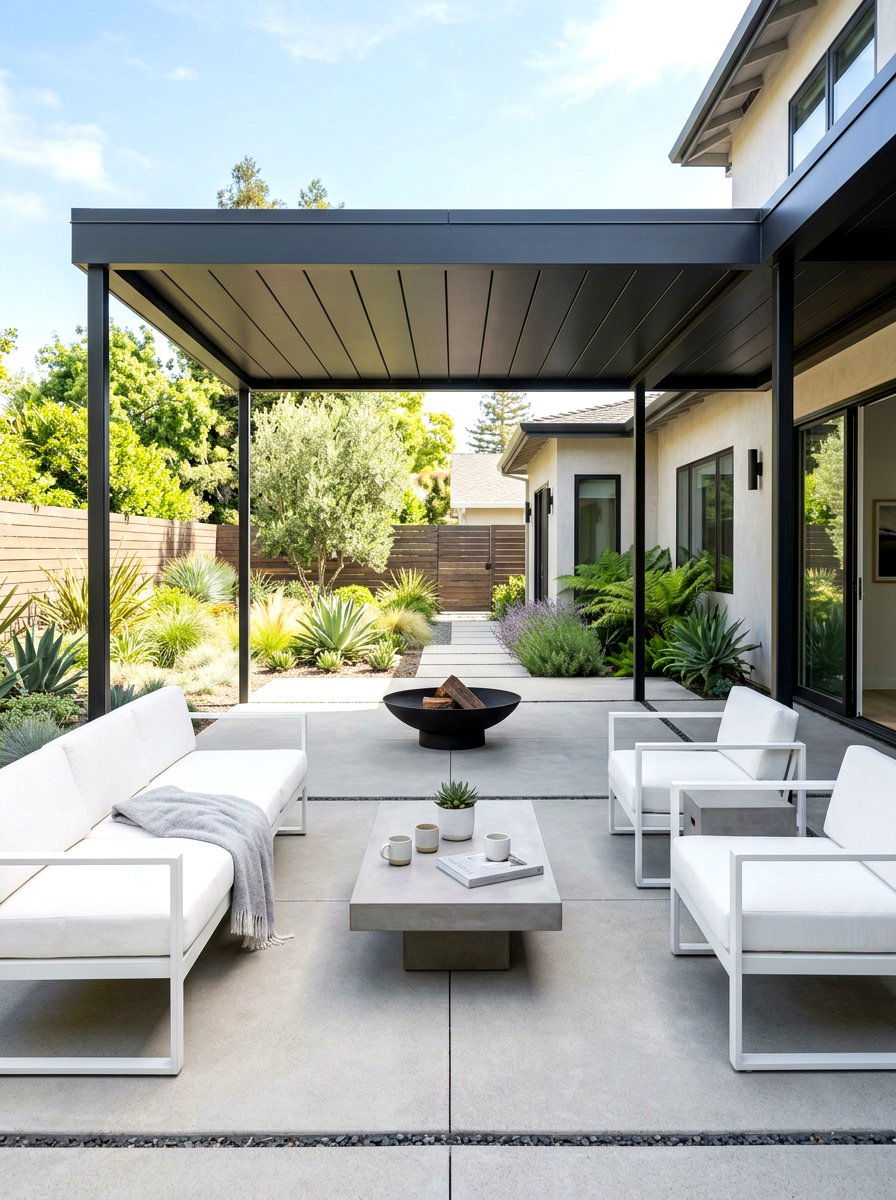 Minimalist Backyard Patio - 30 covered patio lounge ideas