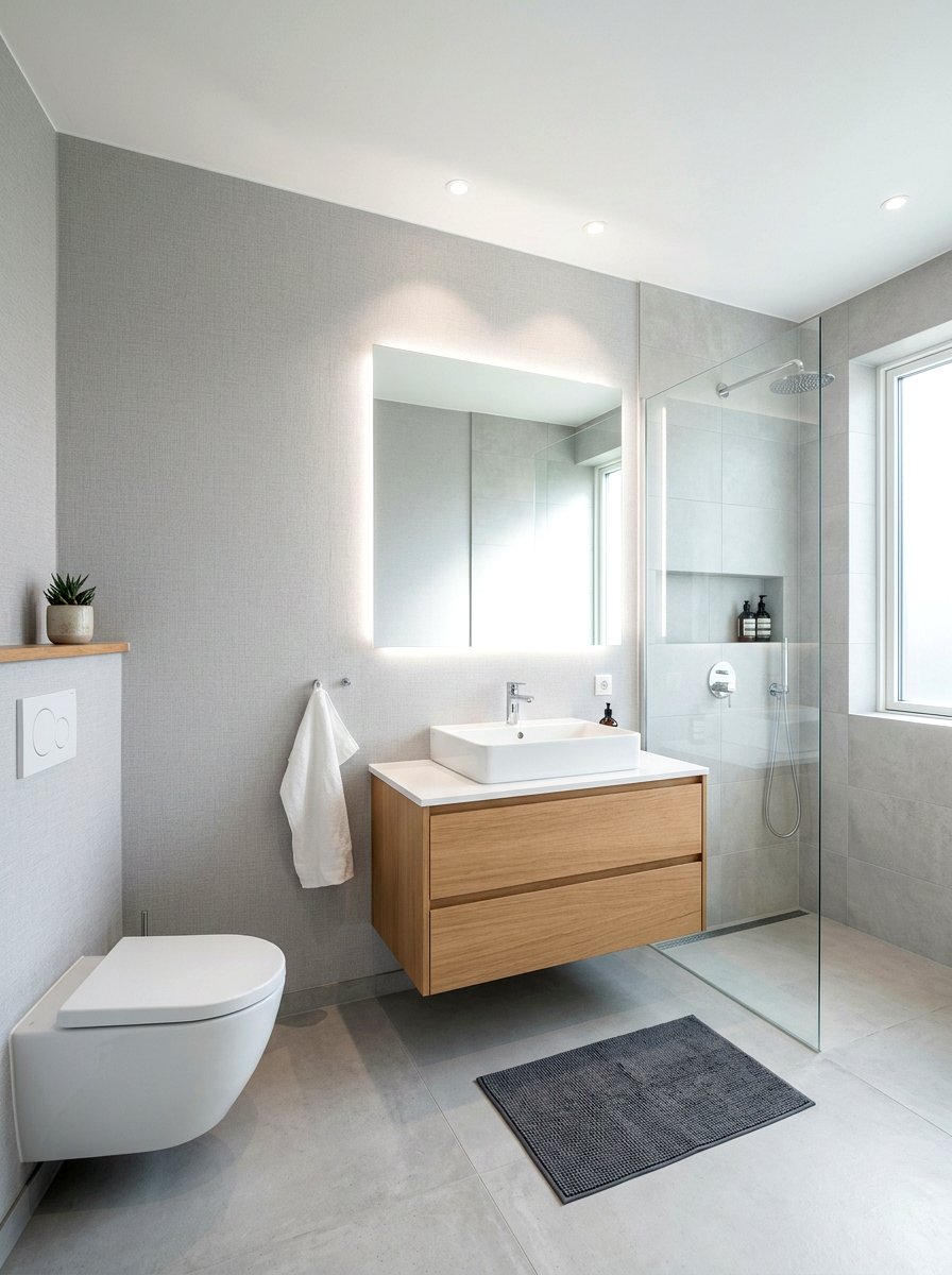 Minimalist Bathroom Wallpaper - 30 bathroom wallpaper ideas