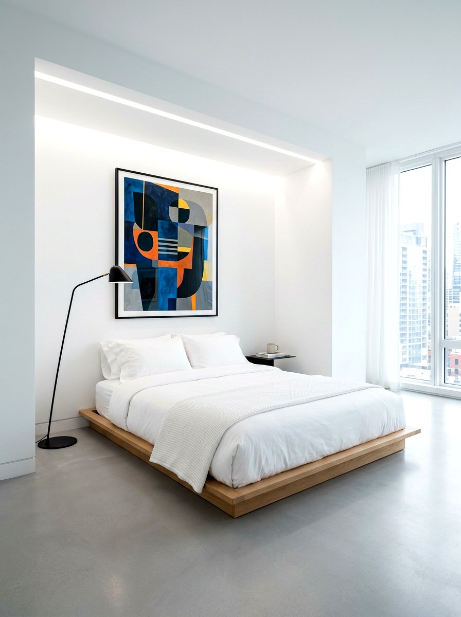 Minimalist Bed Nook - 30 studio sleeping nook ideas