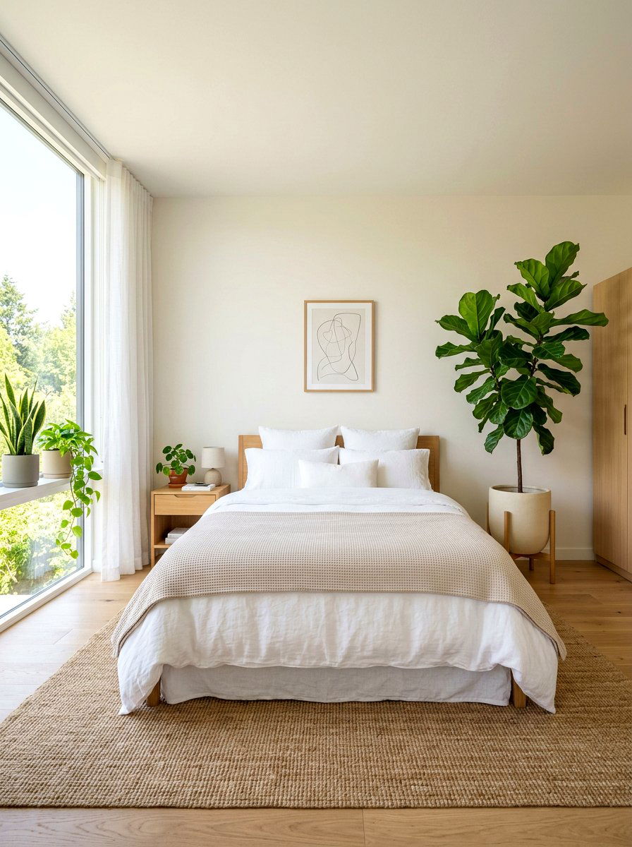 Minimalist Bedroom With Plants - 30 minimalist bedroom ideas