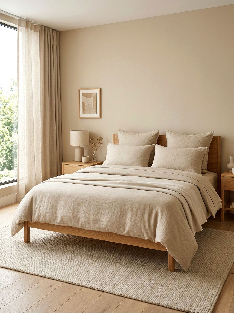 Minimalist Beige Bedding - 30 guest room bedding ideas