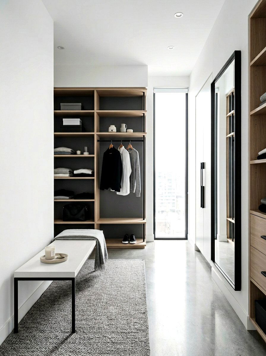 Minimalist Bench - 30 dressing room seating ideas
