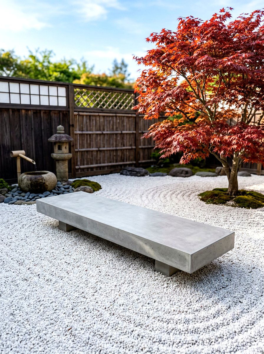 Minimalist Bench - 30 built in bench backyard ideas