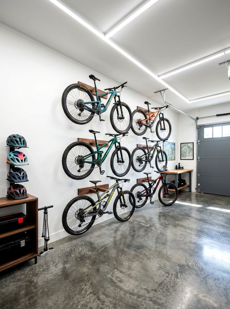 Minimalist Bike Rack - 30 clean garage aesthetic ideas