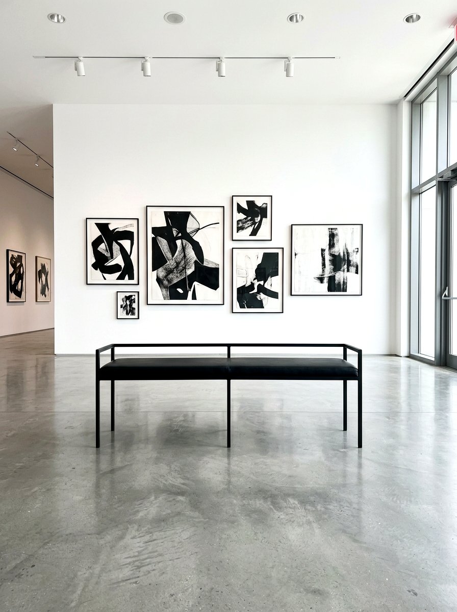 Minimalist Black Bench - 30 foyer bench seating ideas