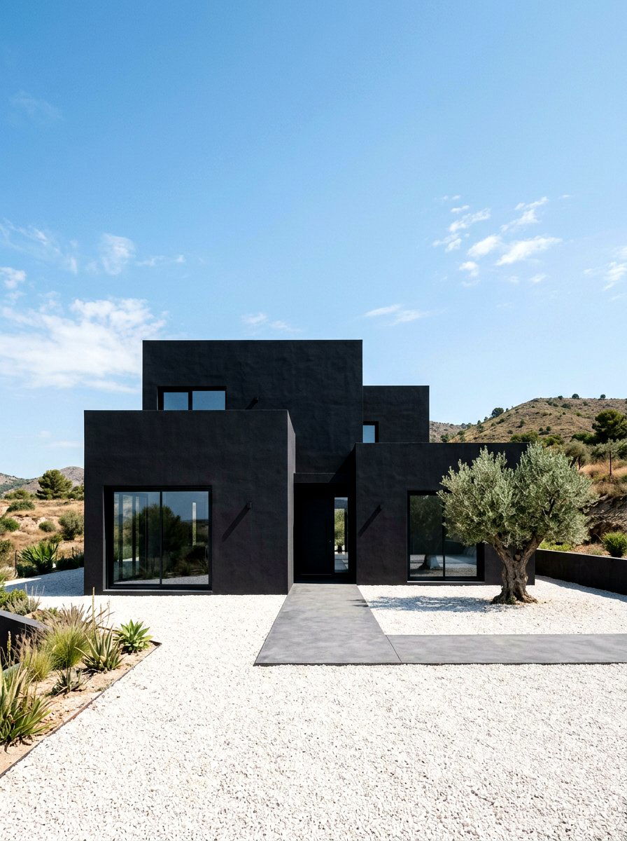Minimalist Black Exterior - 30 black house exterior ideas