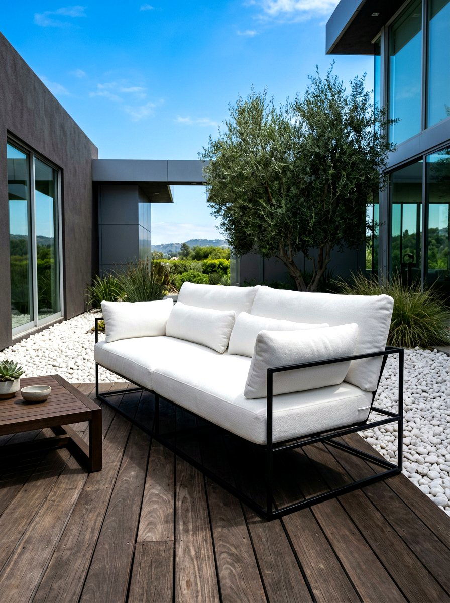 Minimalist Black Frame Cloud Sofa - 30 cloud outdoor sofa ideas