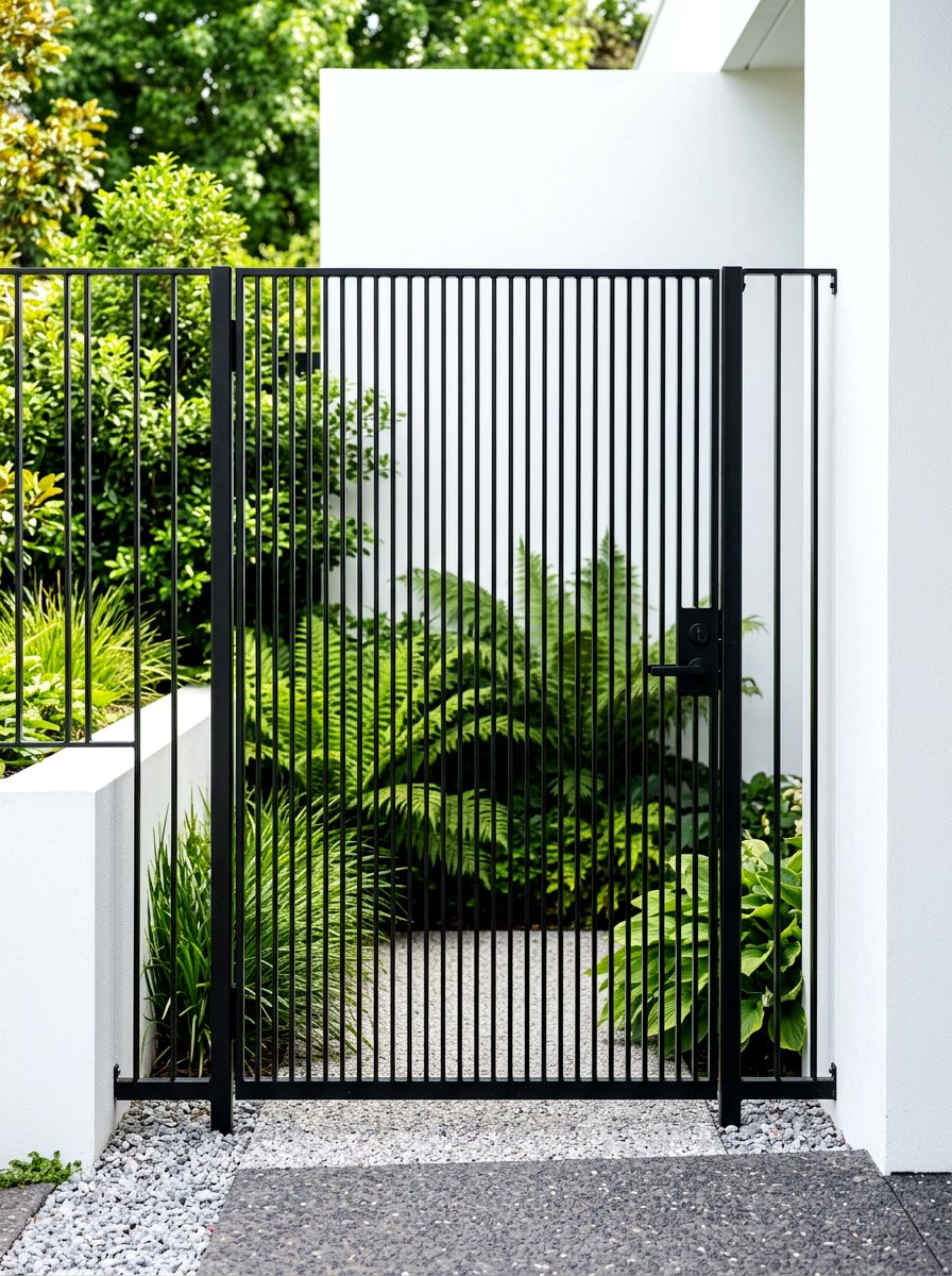 Minimalist Black Gate - 30 fence gate ideas