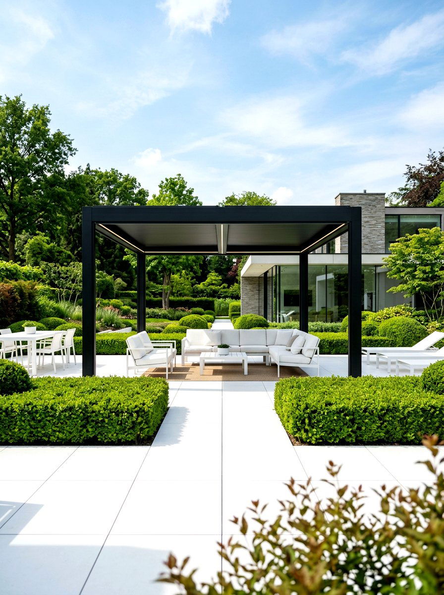 Minimalist Black Gazebo - 30 outdoor gazebo ideas