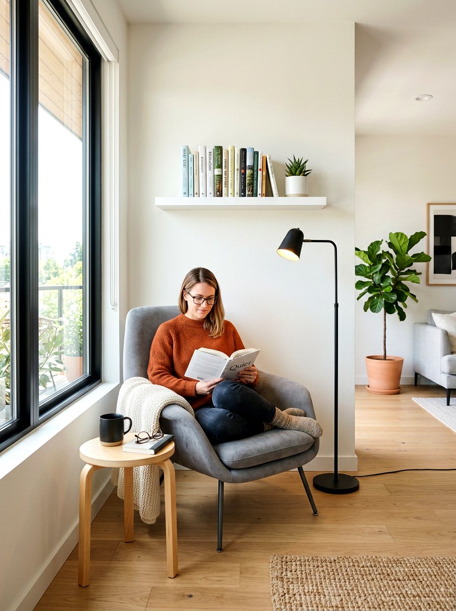 Minimalist Book Nook - 30 kids reading nook ideas