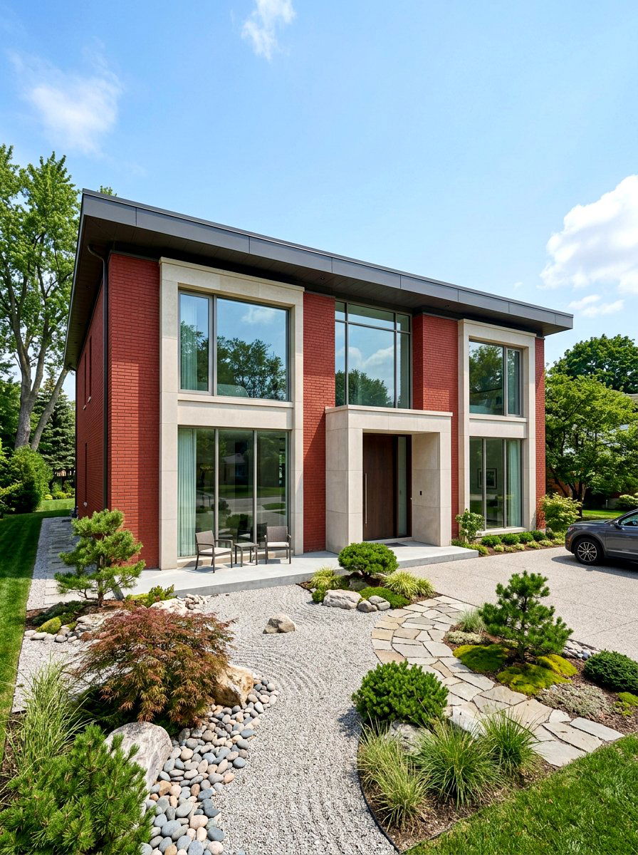 Minimalist Brick Limestone Exterior - 30 brick and limestone exterior ideas