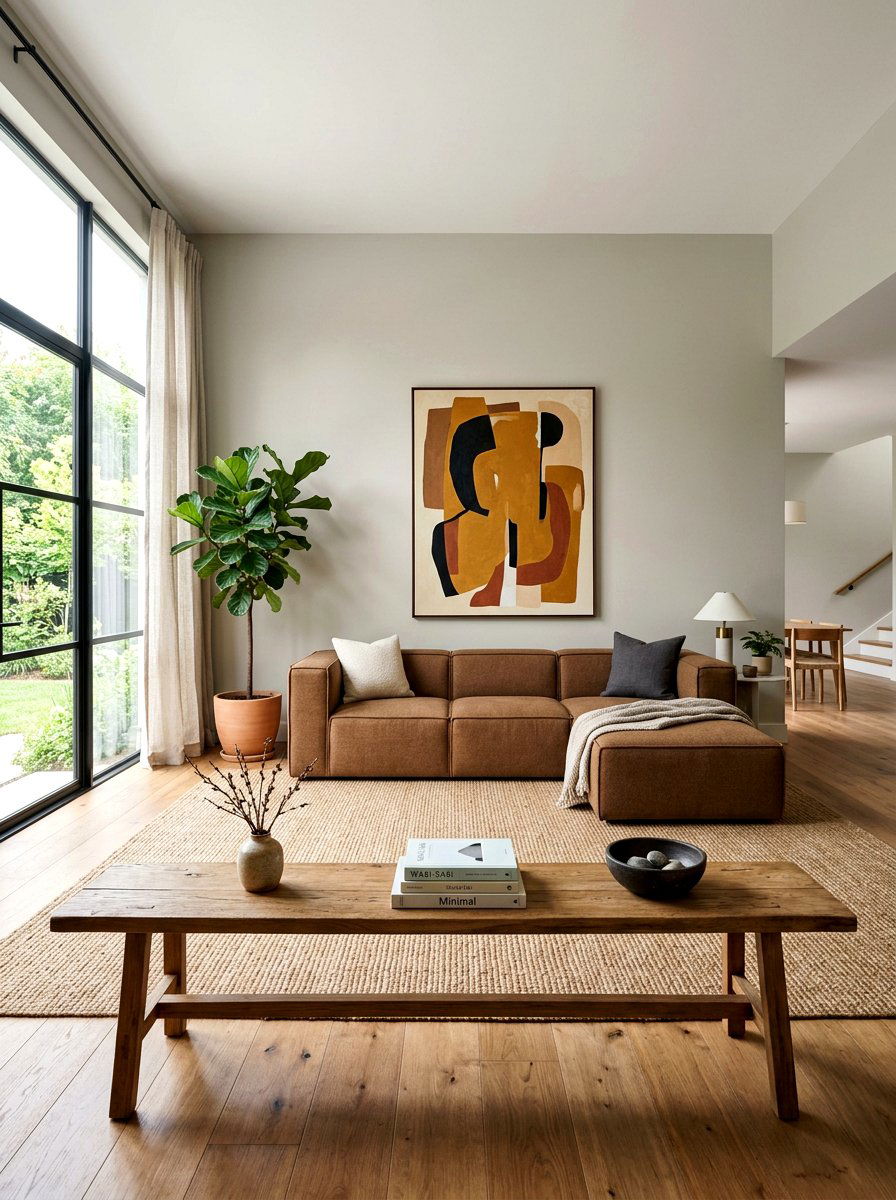 Minimalist Brown Sofa Living Room - 30 brown sofa living room ideas