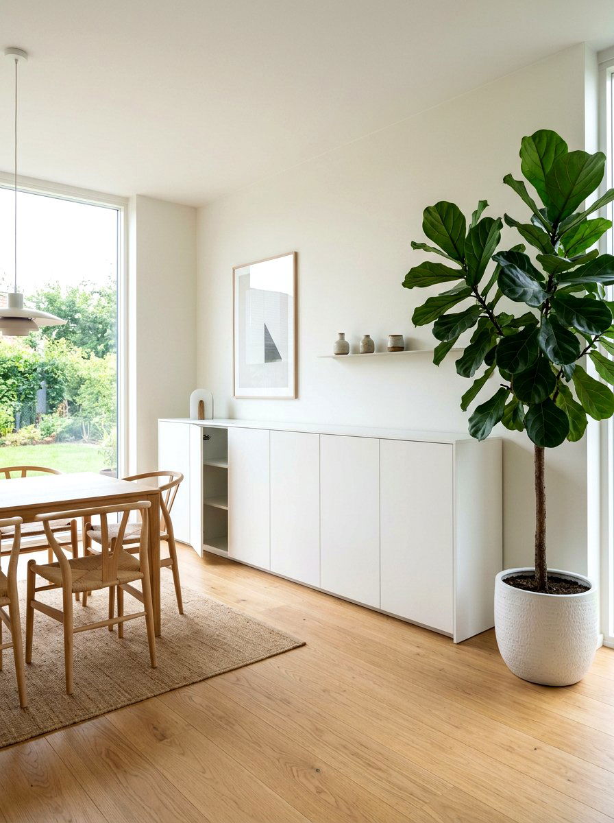 Minimalist Buffet With Hidden Hardware - 30 built in buffet dining ideas