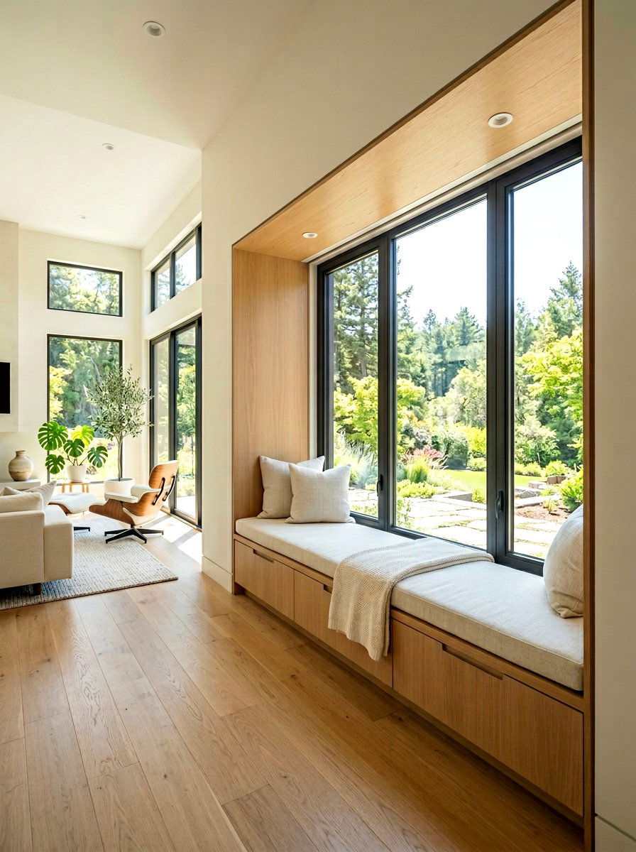 Minimalist Built In Window Seat - 30 storage bench window seat ideas
