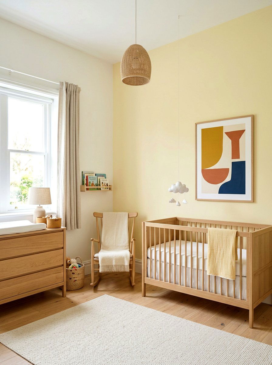 Minimalist Butter Yellow Nursery - 30 butter yellow nursery ideas