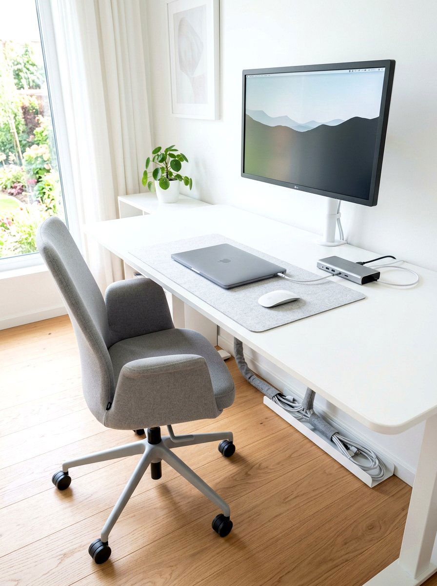 Minimalist Cable Management - 30 office cable management ideas