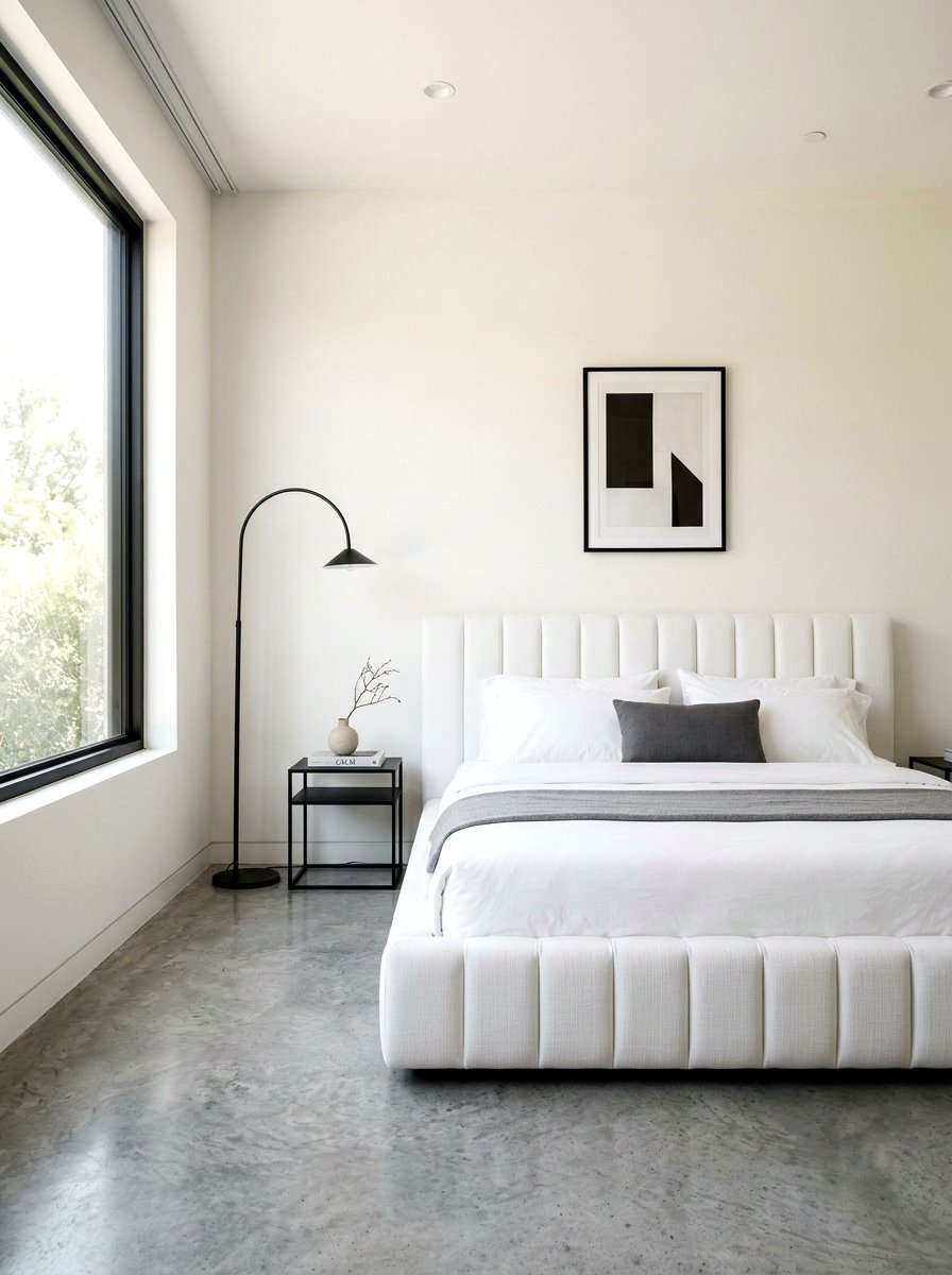 Minimalist Channel Tufted Bed - 30 channel tufted bed ideas