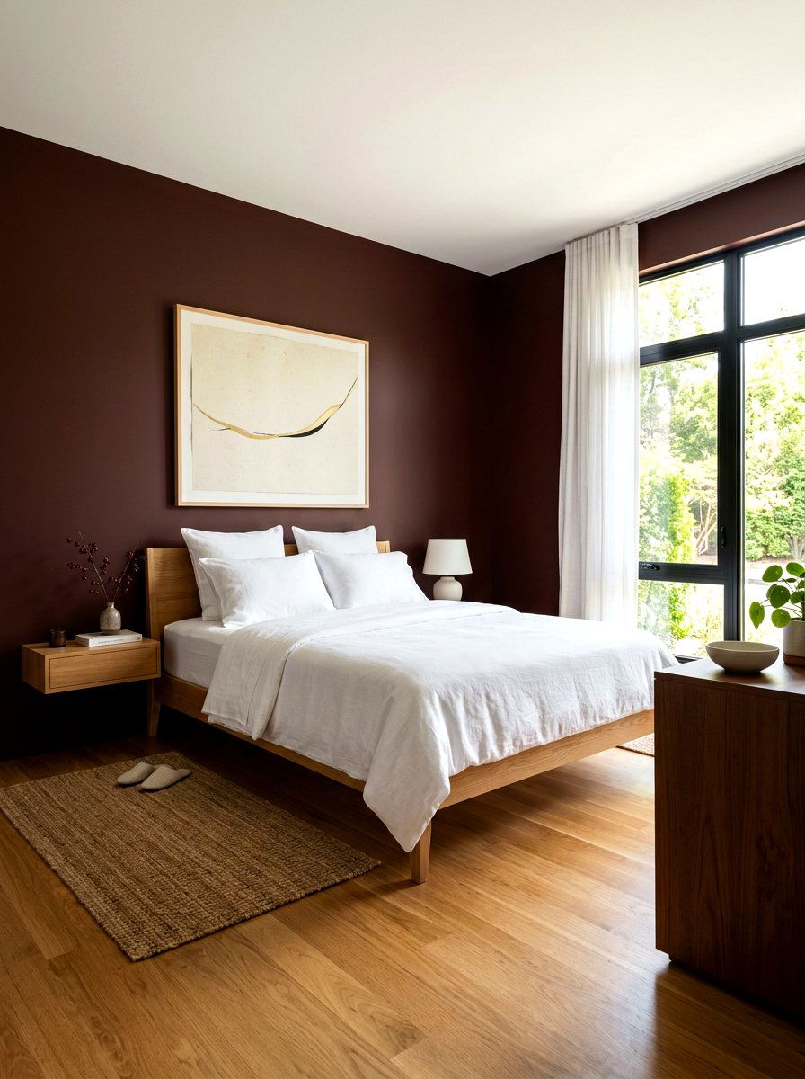 Minimalist Chocolate Cherry Bedroom - 30 chocolate cherry bedroom ideas