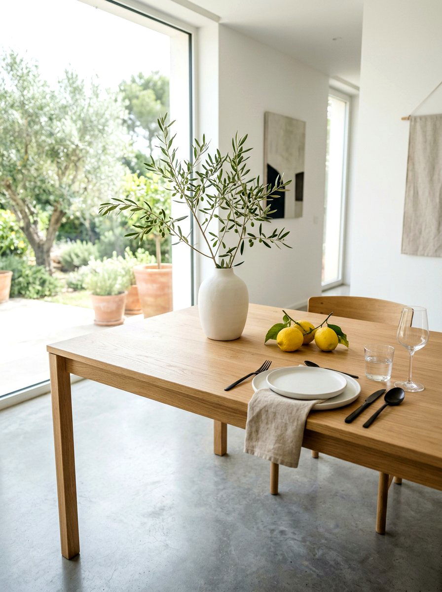 Minimalist Citrus Table - 30 lemon and olive summer tablescape ideas