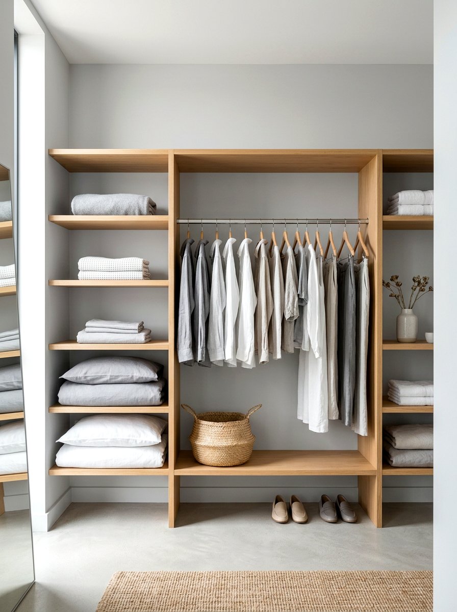 Minimalist Closet Layout - 30 linen cupboard styling ideas