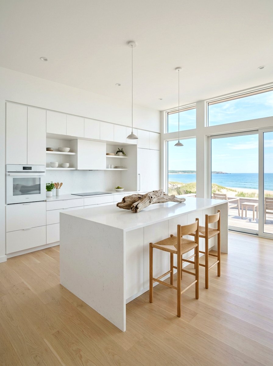 Minimalist Coastal Decor - 30 beach house kitchen ideas