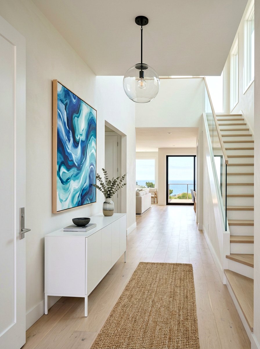 Minimalist Coastal Foyer - 30 Hamptons entryway ideas
