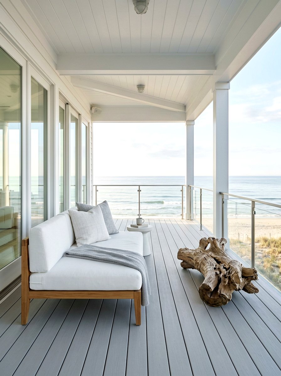 Minimalist Coastal Porch - 30 seaside porch ideas
