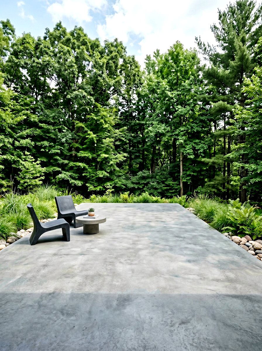 Minimalist Concrete Patio - 30 concrete patio ideas