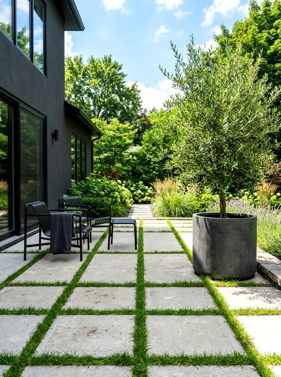 Minimalist Concrete Patio - 30 backyard garden ideas