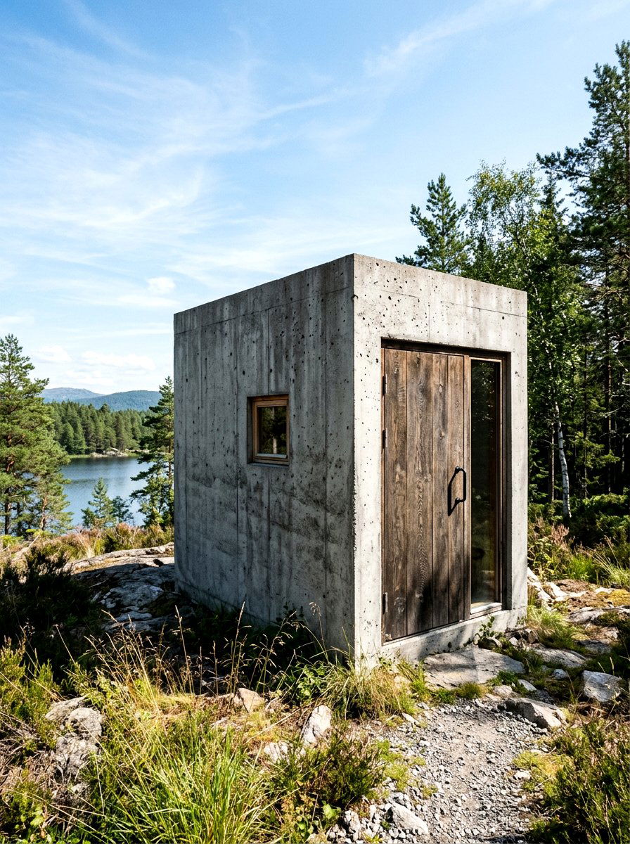 Minimalist Concrete Sauna - 30 sauna shed ideas