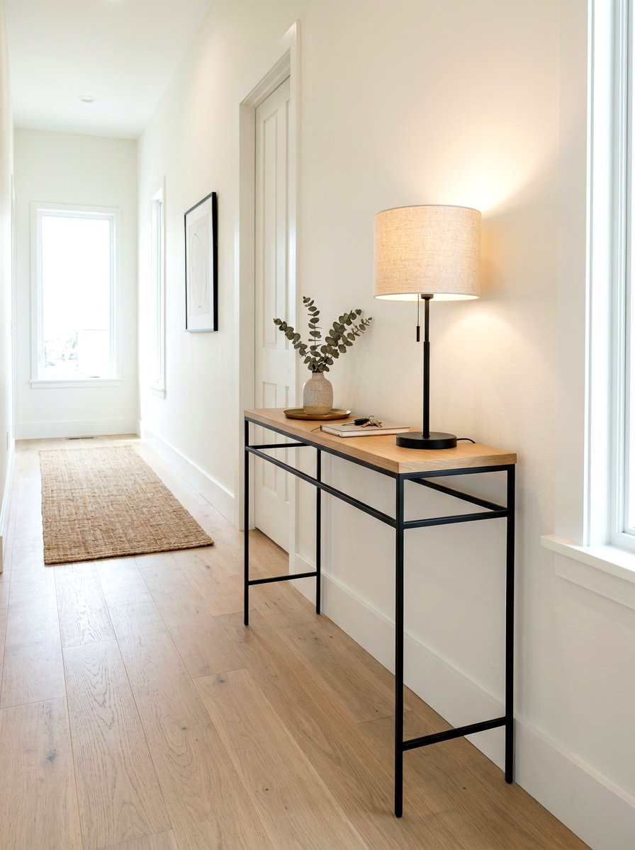 Minimalist Console Table - 30 warm minimalist home ideas