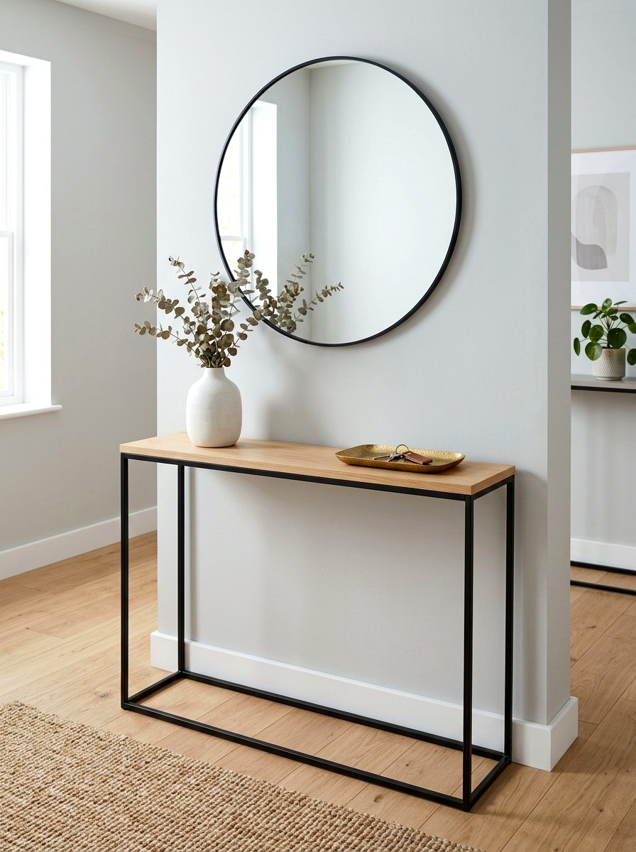 Minimalist Console Table - 30 welcoming entryway ideas