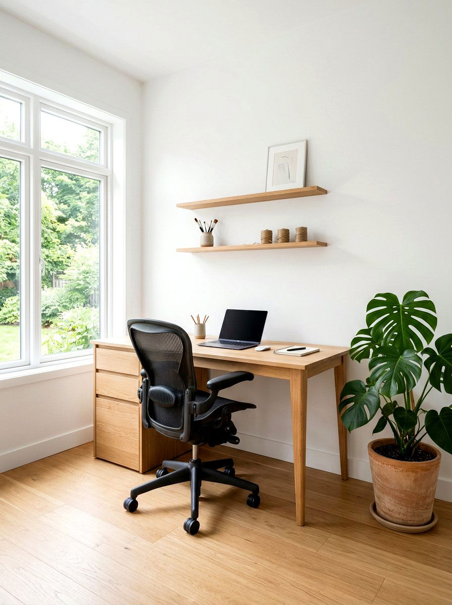 Minimalist Craft Space - 30 knitting room ideas