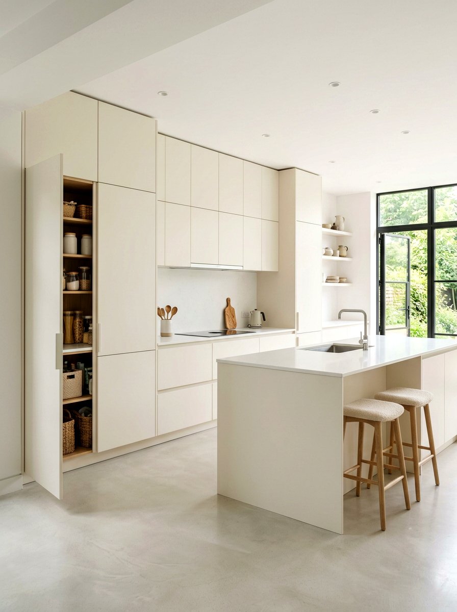 Minimalist Cream Kitchen - 30 cream kitchen cabinet ideas