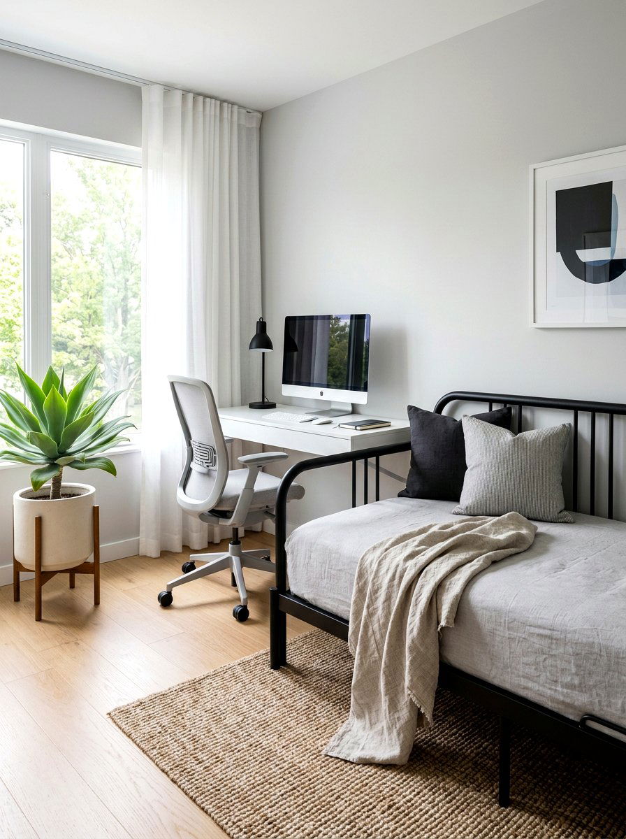 Minimalist Daybed Office - 30 daybed office combo ideas