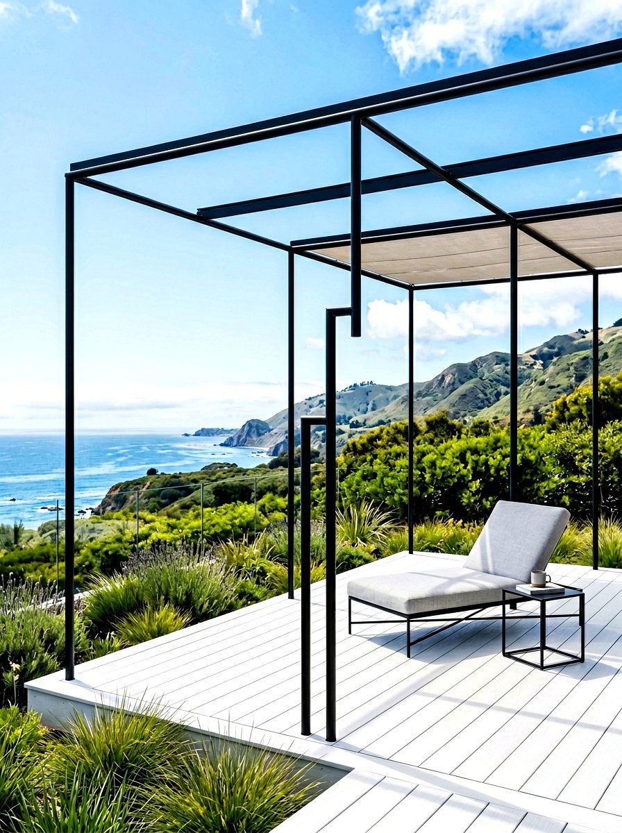 Minimalist Deck Pergola - 30 deck pergola ideas