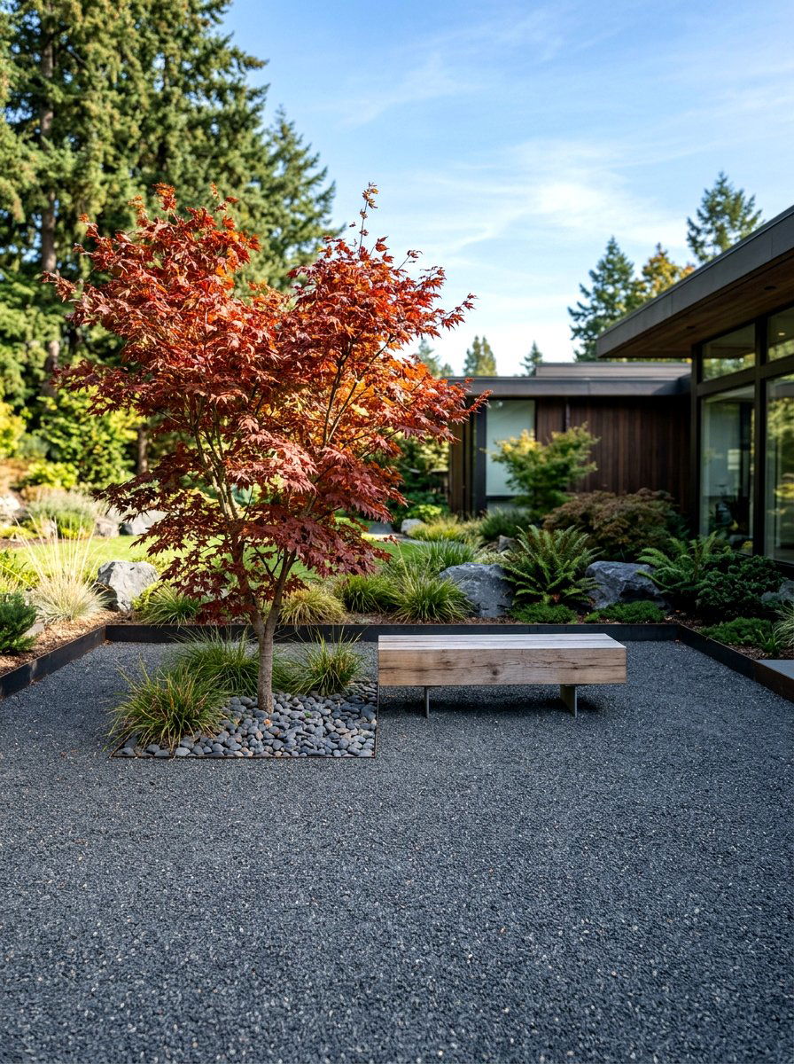 Minimalist Decomposed Granite Patio With Low Bench - 30 decomposed granite patio ideas