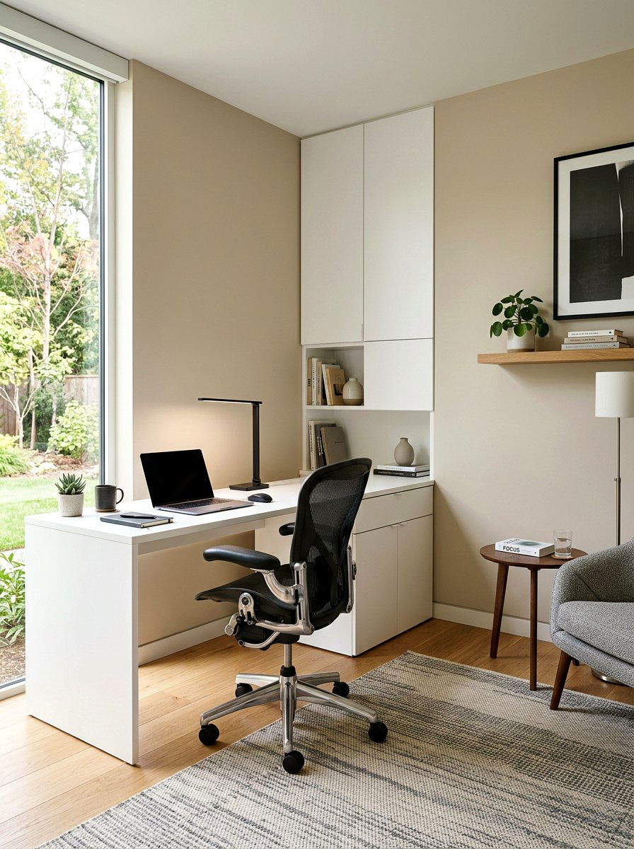 Minimalist Den Office Combo - 30 den decorating ideas