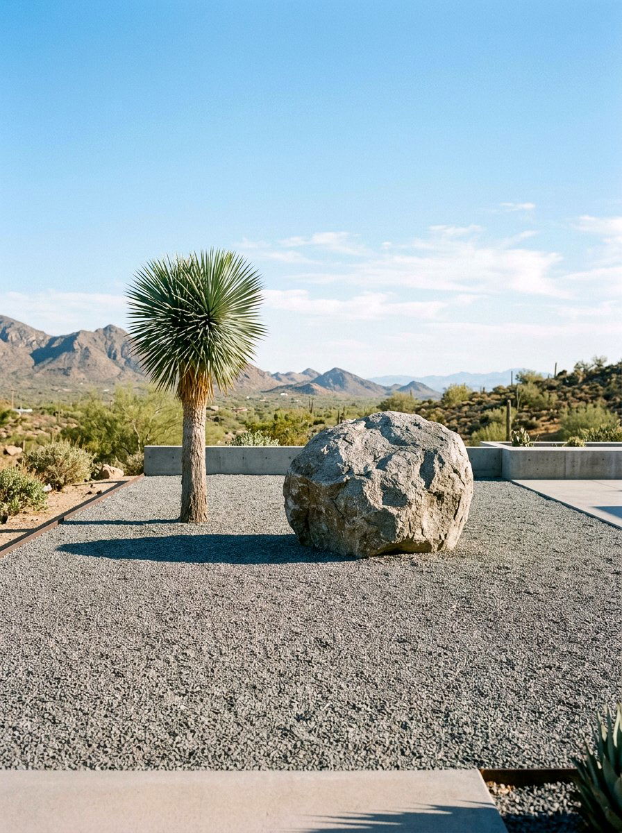 Minimalist Desert Hardscape - 30 desert landscaping ideas