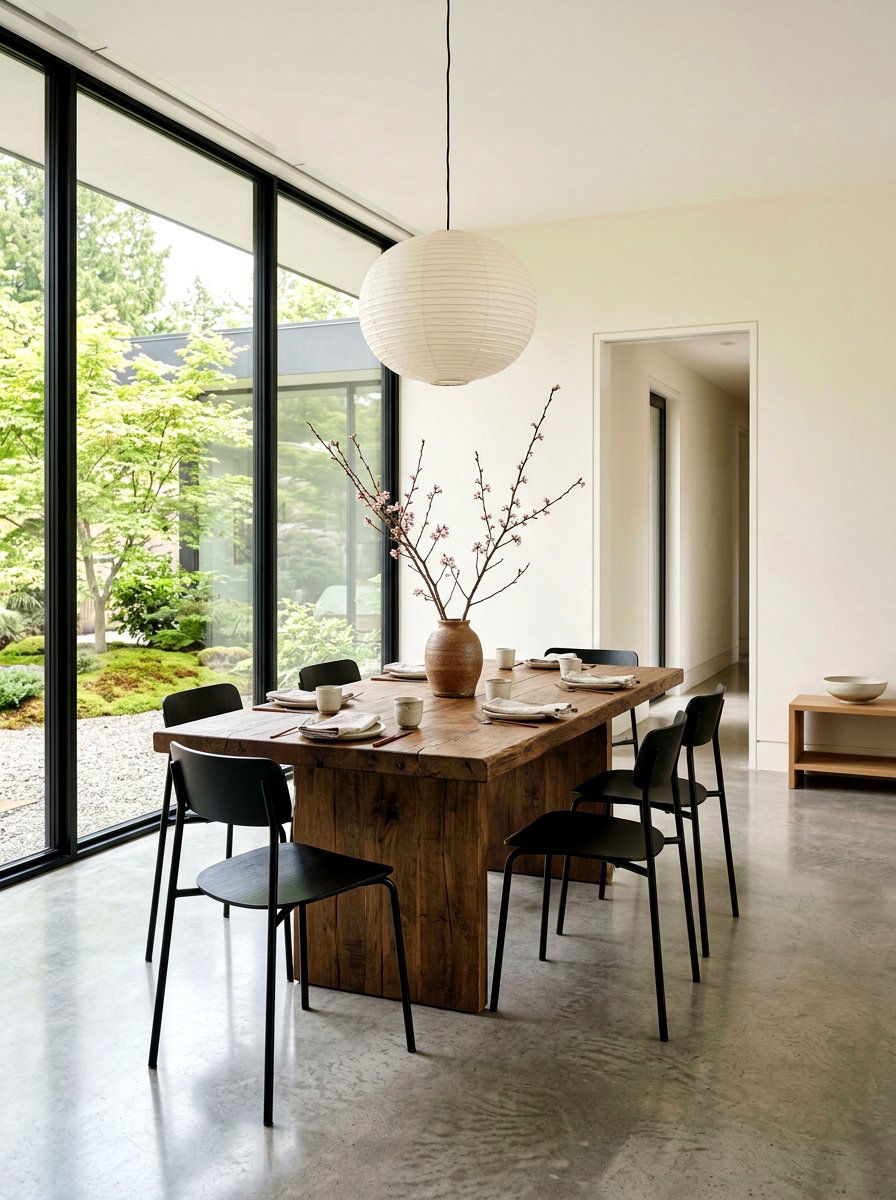 Minimalist Dining Area - 30 Japandi decor ideas