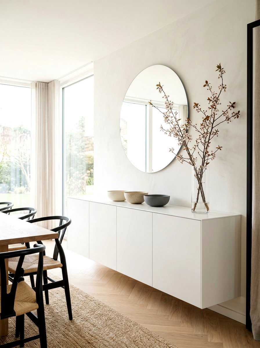 Minimalist Dining Buffet - 30 dining buffet styling ideas