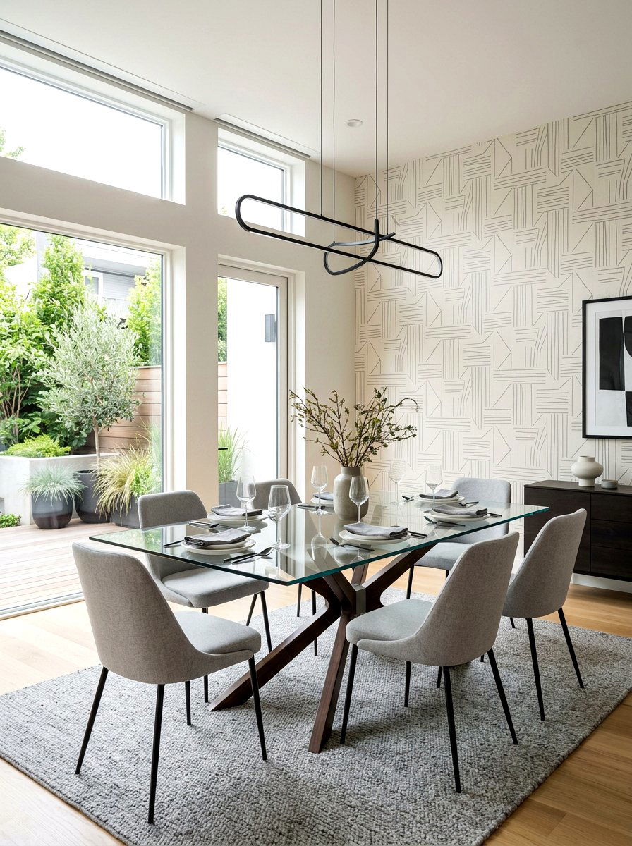 Minimalist Dining Room Wallpaper - 30 dining room wallpaper ideas