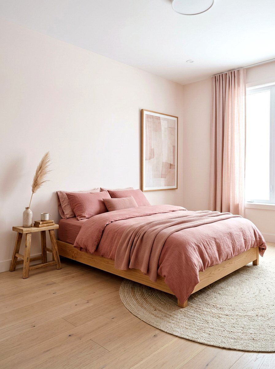 Minimalist Dusty Rose - 30 dusty rose bedroom ideas
