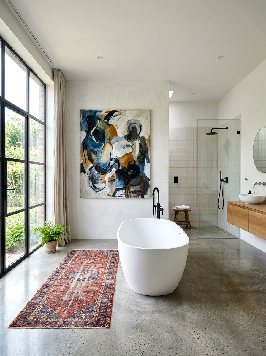 Minimalist Eclectic Bathroom Layout - 30 eclectic bathroom ideas